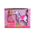 En71 Aprovação Crianças brinquedo boneca de moda plástica com cavalo (h1988010)